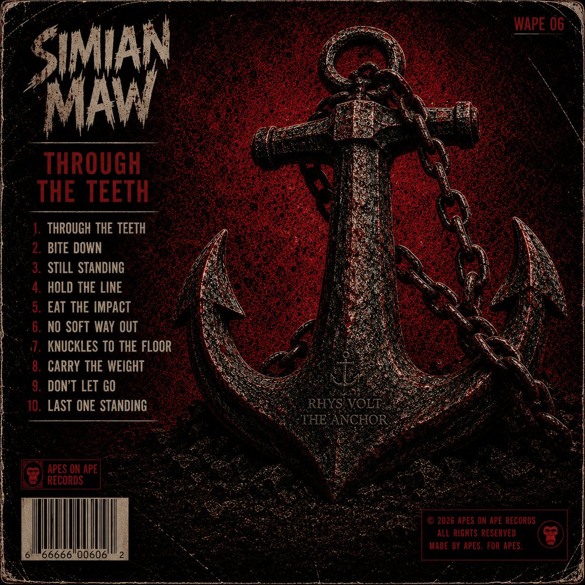 dudeman22_eth's tweet photo. 1/4 🔴 RED

The canonical cover.

Blood.
Pain.
Survival.

The version that represents fighting through the impact and refusing to quit.

This is THROUGH THE TEETH in its purest form.

#SimianMaw #ThroughTheTeeth #ApesOnApe #RockMusic #Waylonix https://t.co/AY1mDi2Xhy