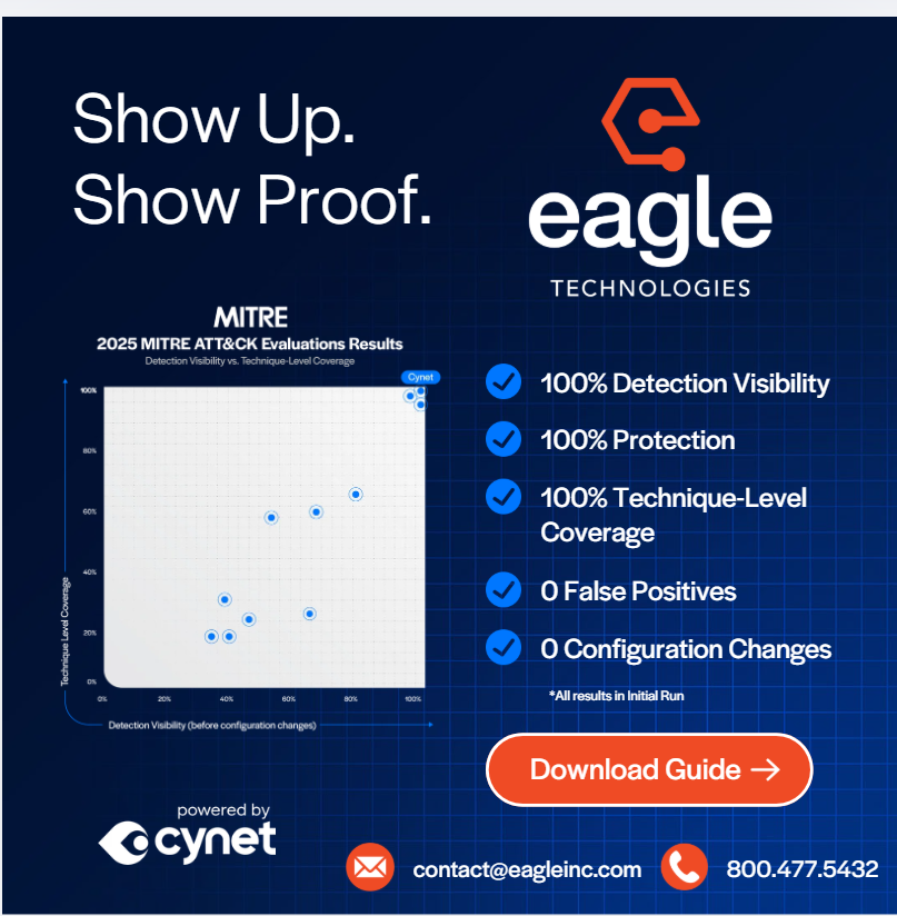 techbyeagle's tweet photo. Results matter. See how @Cynet_Security  performed in the MITRE ATT&amp;CK Evaluations — and how @techbyeagle puts that proven performance to work for you. 🎥 https://t.co/QqoRjwsQpt #CyberSecurity #MITREATTACK #Cynet https://t.co/vCYgJXciM6