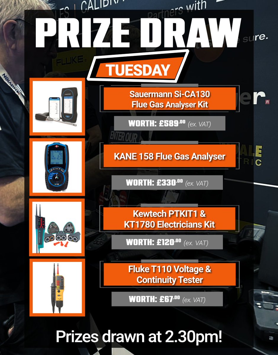 testmeter's tweet photo. The kit you came to see could be the kit you leave with.
Test Meter’s Daily Prize Draw is live at InstallerSHOW 2026.
23–25 June
NEC Birmingham
Visit Stand 5E24 to enter.
#InstallerSHOW2026 #TestMeter https://t.co/dnvaISCBdn