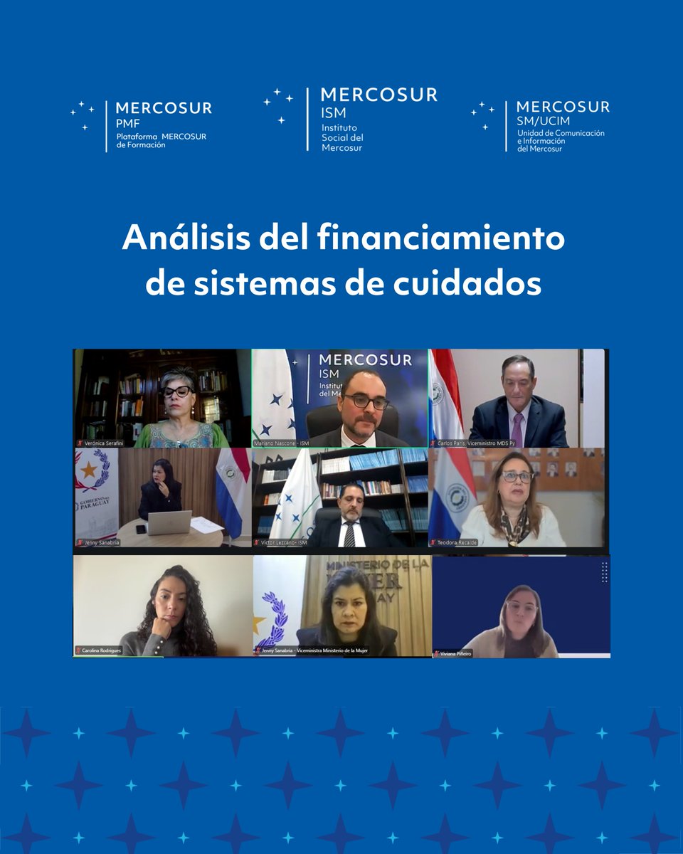 mercosur's tweet photo. [ES] 💰Desafíos y oportunidades en el sustento de los sistemas de cuidados de la región 👐🏼

💼✨ La actividad propició un intercambio de experiencias y buenas prácticas a través de las intervenciones de especialistas provenientes del campo de la investigación científica y de la gestión pública de Brasil 🇧🇷, Paraguay 🇵🇾 y Uruguay 🇺🇾

🔗 Más información: https://t.co/uB4Sz0ad8m

[PT] 💰Desafios e oportunidades na sustentabilidade dos sistemas de cuidados na região 👐🏼

💼✨ O evento promoveu uma troca de experiências e boas práticas através das intervenções de especialistas das áreas da investigação científica e da gestão pública do Brasil 🇧🇷, do Paraguai 🇵🇾 e do Uruguai 🇺🇾

🔗 Mais informações: https://t.co/uB4Sz0ad8m
