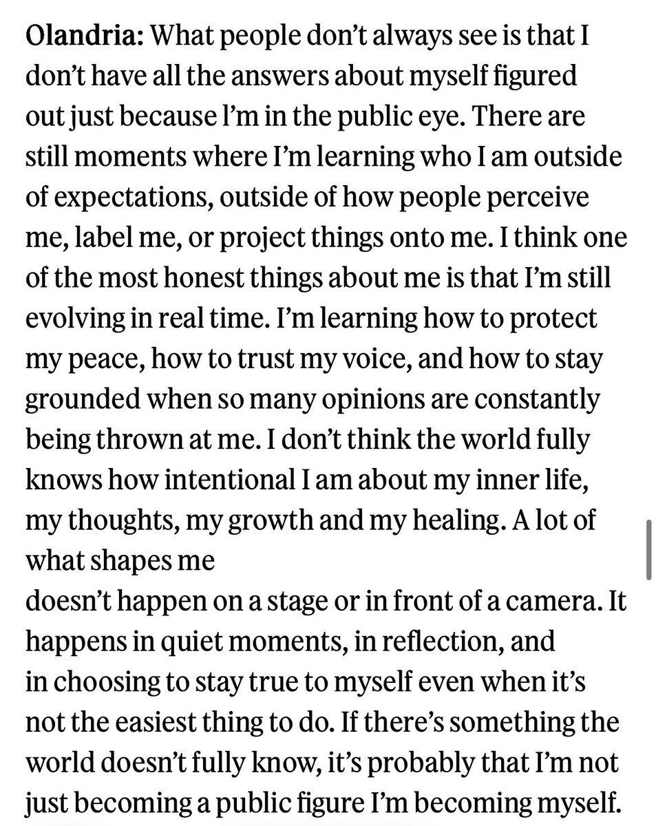 queensee3's tweet photo. Olandria has only been in the spotlight for a year and is still figuring herself out. It’s amazing to see her resilience even though people seem determined to misunderstand and twist her words. She’s human, she’s learning, she’s growing and nothing will keep her down. https://t.co/jzVNLs9tPz