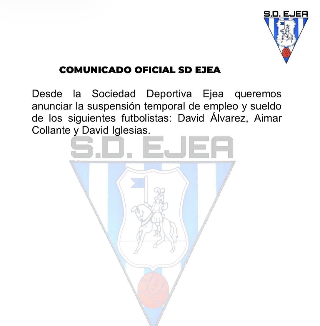 SDEjeaOficial's tweet photo. 🚨𝐂𝐎𝐌𝐔𝐍𝐈𝐂𝐀𝐃𝐎 𝐎𝐅𝐈𝐂𝐈𝐀𝐋🚨 https://t.co/IX317h5vY3