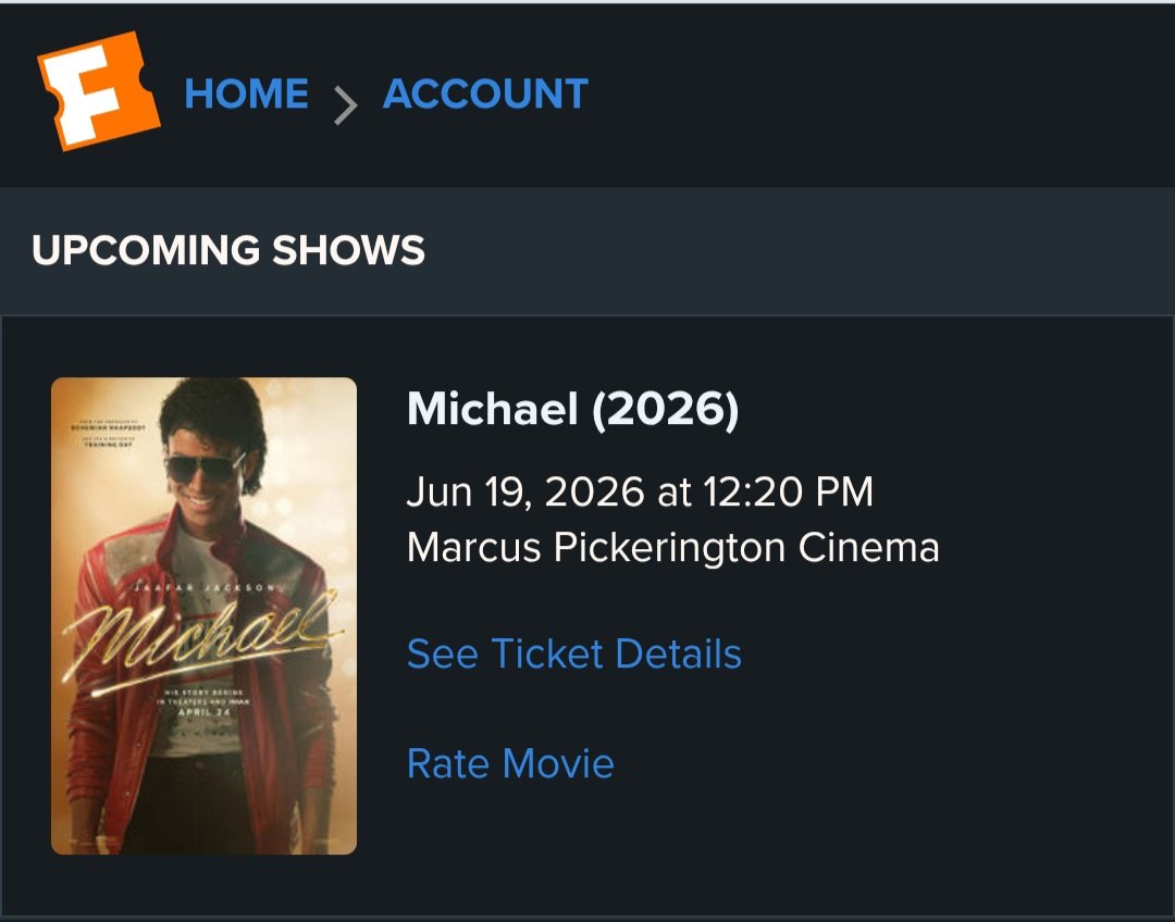 domice_22's tweet photo. What better way to spend an early Friday afternoon than hanging out with the King of Pop? 👑✨ That makes 16 viewings for me and counting. I’m not stopping until we hit that BILLION DOLLAR milestone! Let’s get it! 🍿 
#MichaelMovie    #thriller #ticket https://t.co/oWa05COVS5