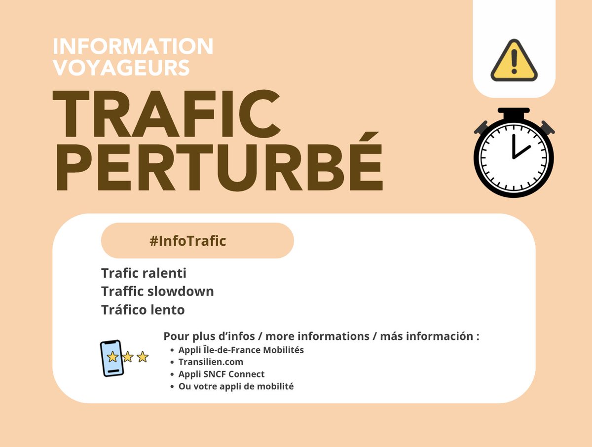 LIGNEP_SNCF's tweet photo. [MAJ 1] 🔴#InfoTrafic #LigneP 

Le trafic est désormais perturbé entre #ParisEst et #ChâteauThierry dans les deux sens de circulation.

✅ Le trafic est normal entre #ParisEst et #Meaux.

Motif : panne de signalisation entre #Esbly et #Meaux. https://t.co/EUuE6Gdt0a