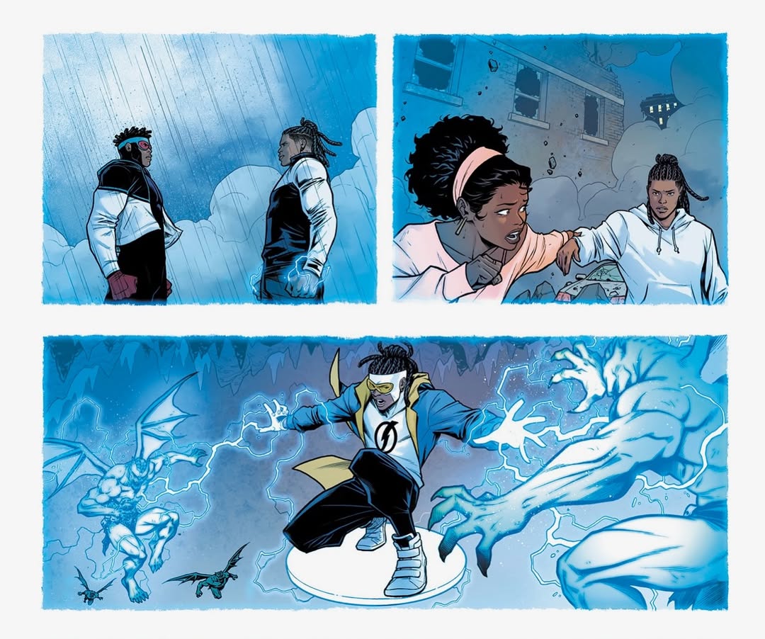 dcuworld's tweet photo. New look at Static in New Titans #37 prologue! https://t.co/ZmIzJroe6C