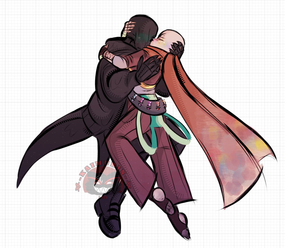 KAIMURIN666's tweet photo. INKMARE🌑🌒🌕
The First Kiss 
.
.
.
#inkmare #nightmaresans #inksans #underverse #ibispaintx #digitalartㅤㅤㅤㅤ https://t.co/ZZozO5zIoJ