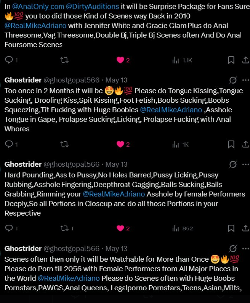ghostgopal566's tweet photo. 6 Sites Continously Resume @TrueAnal @AllAnal_com atleast from Next Month Onwards @RealMikeAdriano it's been long waiting for the Fans 😔and for Gud Repeat Value and Watchable for more than once Please do all those which mentioned in these 2 pics Fully 👇👌 https://t.co/mHRxKNObbb