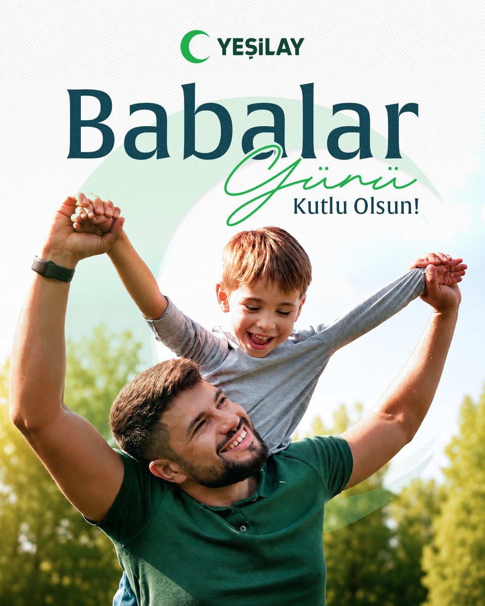 YesilayKurumsal's tweet photo. Çocuklarına sevgiyle rehberlik eden, onlara doğru örnek olarak sağlıklı bir yaşamın kapılarını aralayan tüm babalarımızın Babalar Günü’nü yürekten kutluyoruz! İyi ki varsınız. 🎉💚

#Yeşilay #BabalarGünü https://t.co/kMGLWIUz5O