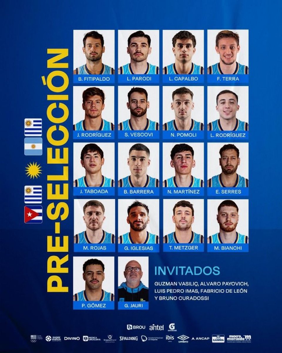 GIGANTESbasket's tweet photo. 🇺🇾 La lista de Uruguay para las ventanas FIBA del mes de julio de cara al próximo Mundial

#FIBAWC #StepItUp https://t.co/w5Hw730kX9