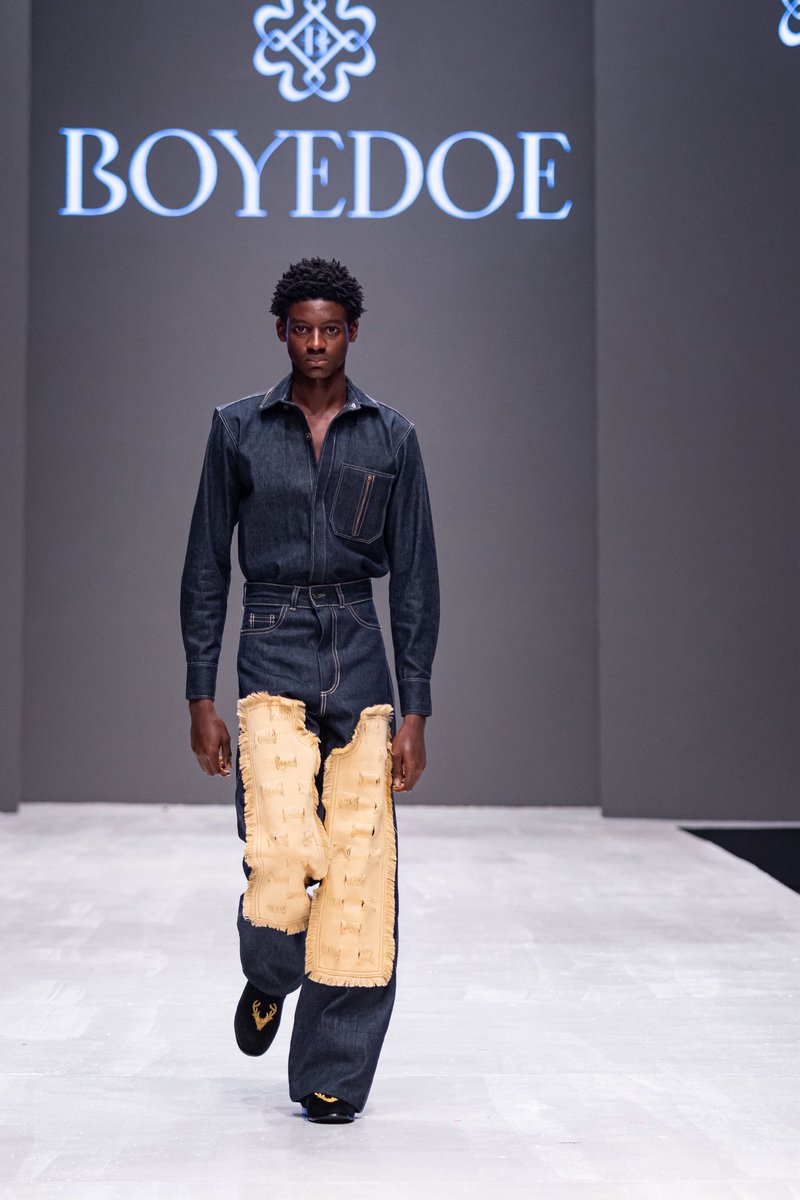 StyleHouseFiles's tweet photo. A closer look at denim on the Lagos Fashion Week 2025 runway.

Patchworked, reconstructed and transformed, the fabric moved beyond the familiar, in colorful ways  taking on new shapes and expressions across collections.
Proof that innovation often begins with what we already know https://t.co/GlonDLinhC