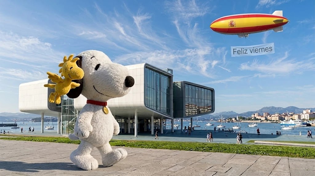 alfacevedoa's tweet photo. Feliz viernes,
#Snoopy #Woodstock #AIGeneratedImages #Google / #Gemini #NanoBanana #España #Cantabria #Santander #CentroBotin https://t.co/mtXxd2sPtq