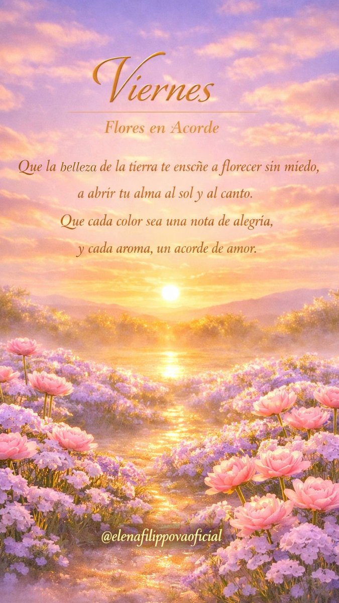 elenafilippova's tweet photo. Que la belleza de la tierra te enseñe a florecer sin miedo, a abrir tu alma al sol y al canto. Que cada color sea una nota de alegría, y cada aroma, un acorde de amor 🎼🌺🌿
#BuenosDias #ArmoníaDiaria #MúsicaParaElAlma #Canto #Paz #Origen #SaludoMusical #Música #Gratitud https://t.co/3fAloUuhBh