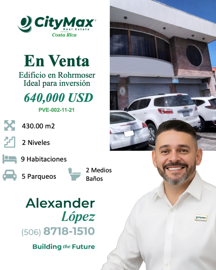 AlexLM187181510's tweet photo. 🏢 Edificio Comercial en Venta | Mata Redonda, San José 
📐 430 m² construcción
🌳 289.70 m² terreno
🏢 2 niveles 
📍 Excelente ubicación con fácil acceso y alto potencial comercial✨Ideal para inversión o expansión de negocio
📲Contáctanos https://t.co/68jOug2Ibs