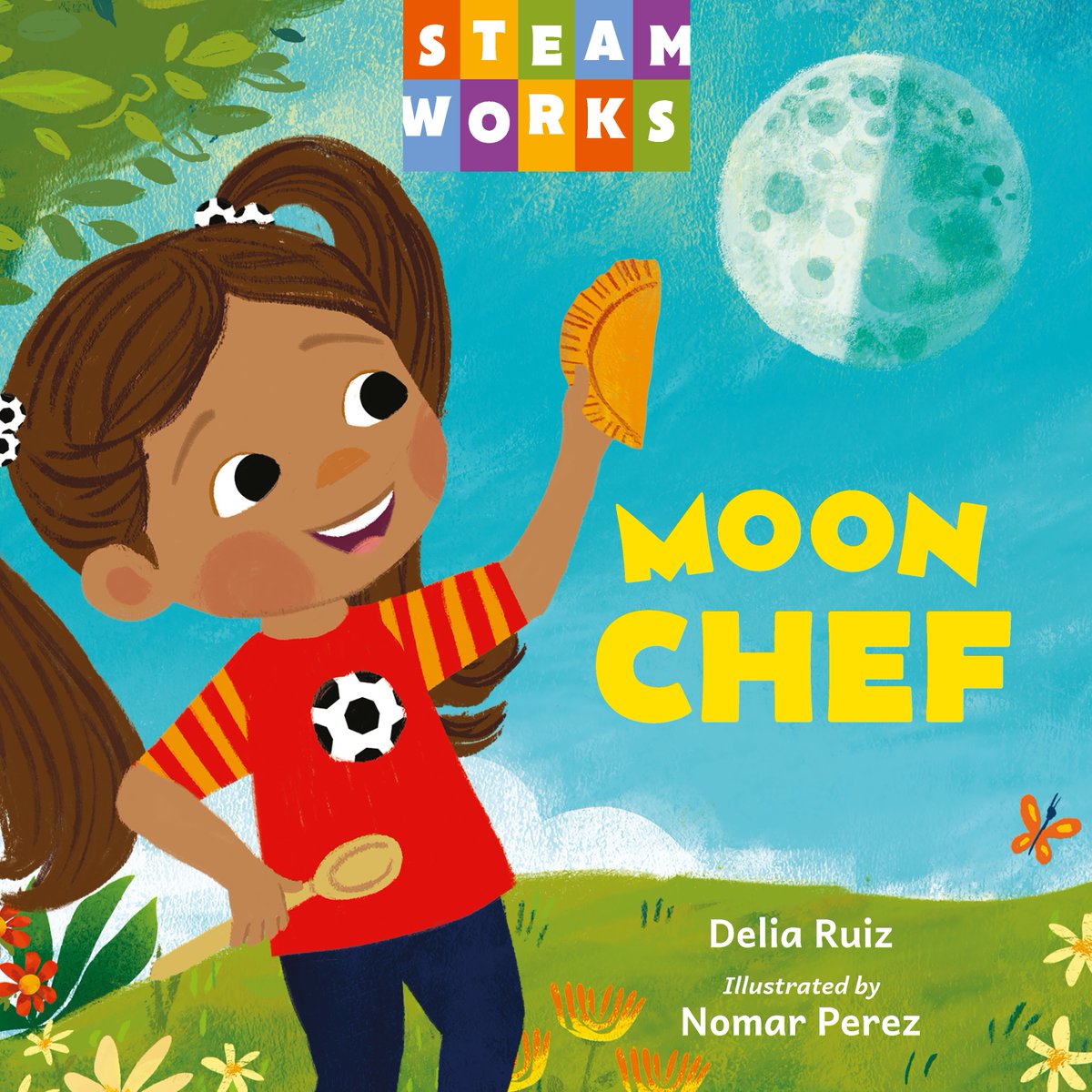 sincerelystacie's tweet photo. Teach your toddler #moonphases #shapes #HispanicCulture #HispanicFood & #weather in these new #STEAMWORKS #boardbooks MOON CHEF by Delia Ruiz & MANNY MATCHES THE WEATHER by Jenny Lacika @charlesbridge https://t.co/xZWfLoPer0 #childrensbooks #readaloud #kidlit #STEMEducation https://t.co/mloICsvi6R