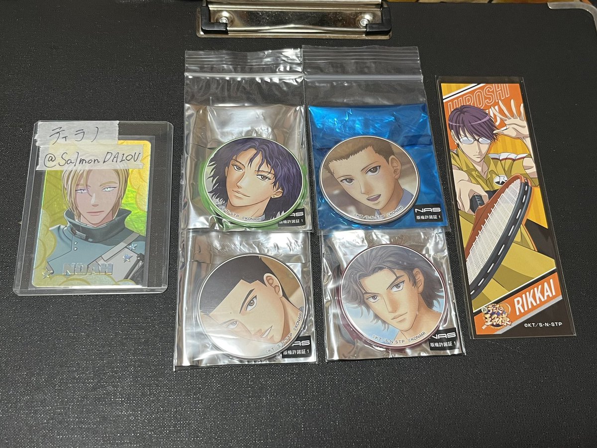SalmonDAIOU's tweet photo. 交換 テニプリ テニスの王子様
【譲】☆千歳 ○裕太、橘、天根、柳生
【求】☆缶バッジ仁王 ○観月 
異種交換の場合は⤵︎ ︎
日吉>観月>平古場>向日 菊丸 幸村>リョーマ 海堂 芥川 宍戸 丸井 遠山 伊武 柳沢

☆仁王は親の推しで最優先で探しております。 https://t.co/4kkpDHPr84
