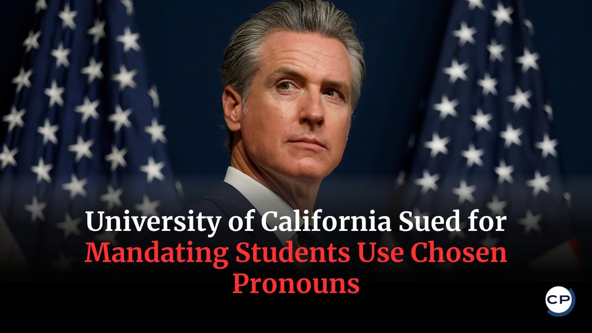 ChristianPost's tweet photo. Defending Education sued the University of California arguing its policy mandating chosen pronouns for trans-identified individuals violates First Amendment rights. #UniversityOfCalifornia #DefendingEducation #FirstAmendment #Pronouns #ChristianPost
πβ¦ https://t.co/UbeUAI6O5H https://t.co/nLHTLbJvgB