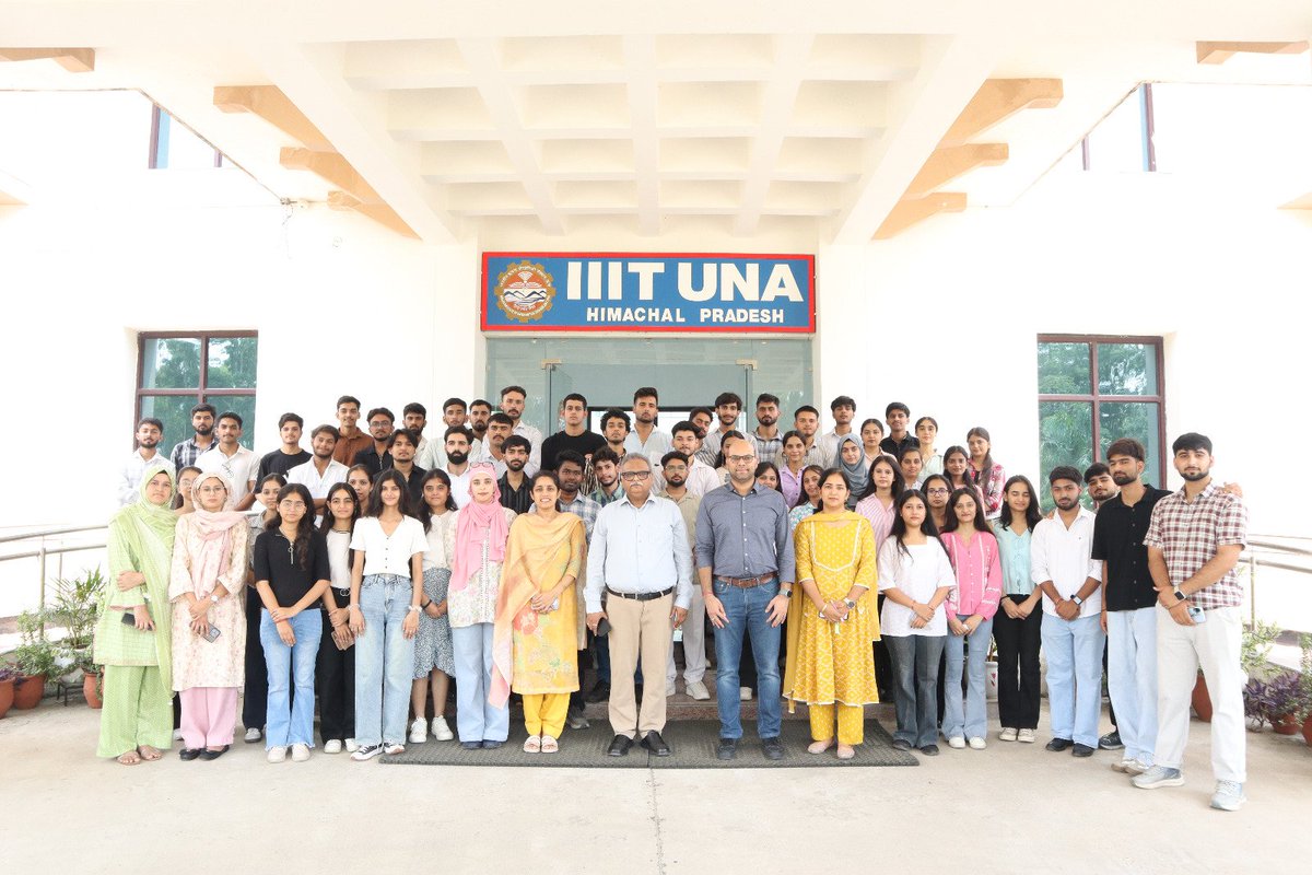 iiituna's tweet photo. 🚀 IIIT Una has inaugurated the AICTE SAMARTHAN Internship Connect Programme 2026–27.

74 interns from across India will work on emerging research areas including AI/ML, IoT, Quantum Computing, Data Science, VLSI &amp; more.
#IIITUna #AICTESAMARTHAN #Internship #Research #Innovation https://t.co/zCQ2riXsOP