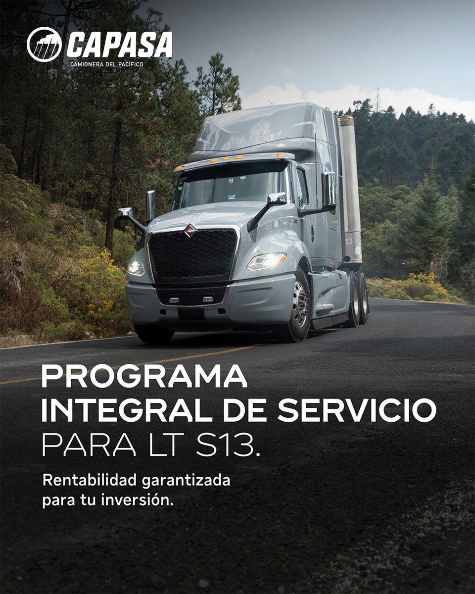 CAPASAmx's tweet photo. 🚛 El valor de un programa de servicio está en conocer la unidad para la que fue diseñado.

En #CAPASA, el Programa Integral para #LT #S13 combina atención especializada y conocimiento técnico para acompañar el desempeño de tu tractocamión.

📲 Agenda tu próximo servicio. https://t.co/zXI8nXj2xV