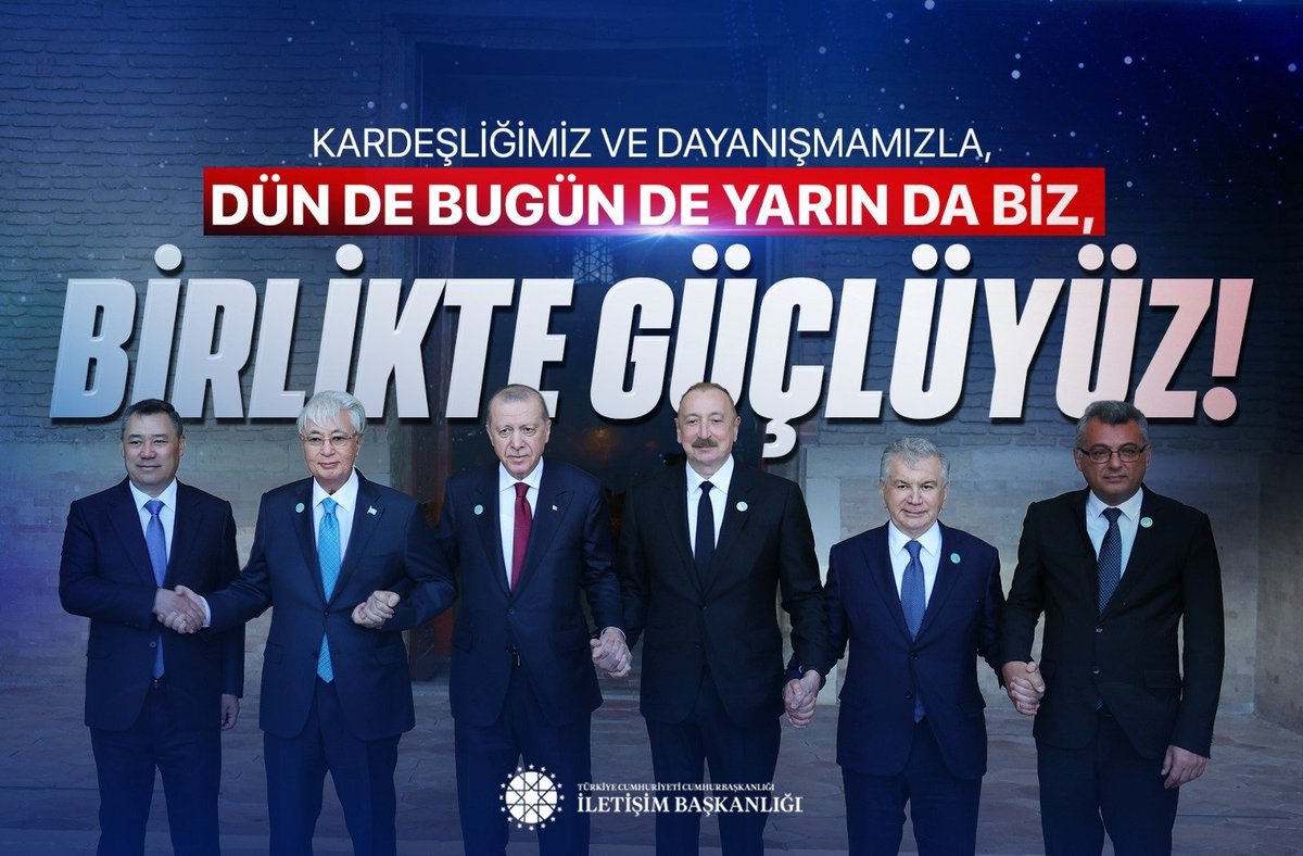 akkadinkarasu's tweet photo. Cumhurbaşkanımız Recep Tayyip Erdoğan:

"Yürek yüreğe verdiğimiz müddetçe, Allah’ın izniyle içinde bulunduğumuz asra Türk dünyasının mührünü vuracağımızdan eminiz."

Kardeşliğimiz ve dayanışmamızla, dün de bugün de yarın da biz, Birlikte Güçlüyüz! https://t.co/ZHhE8BWI3p