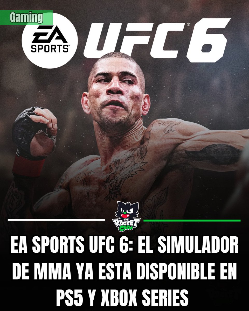 therocket_crew's tweet photo. 🚨¡El octágono abre sus puertas! EA Sports UFC 6 ya está disponible a nivel mundial.

🎮Disponible por PlayStation 5 y Xbox Series

#gaming #ufcfightnight #easportsufc6 https://t.co/UFGrWV7tQV