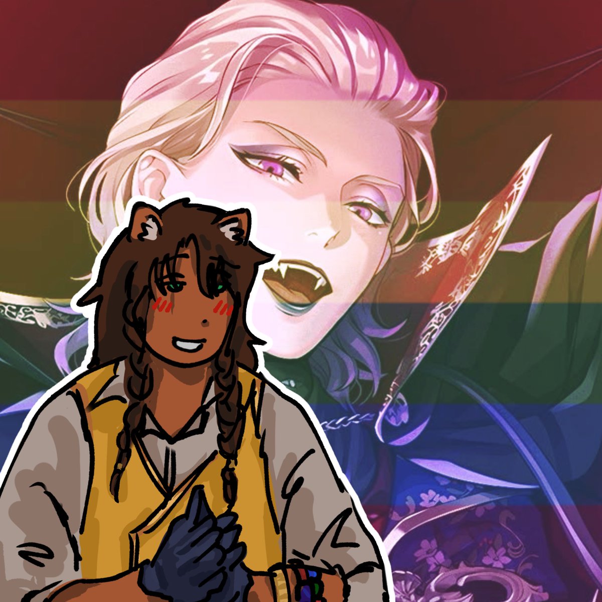 viviratz's tweet photo. Happy pride to Leona and leovil fans LOL #twst https://t.co/bYG9fqSfw1