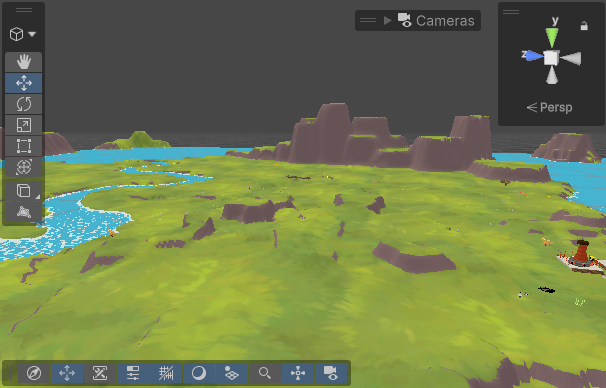 FishbumpGames's tweet photo. Progress on remaking my desert map into a tropical forest! 

Currently finalizing the terrain heights before adding in the trees and finishing touches 😅

#indiegame https://t.co/JFL65BdArX