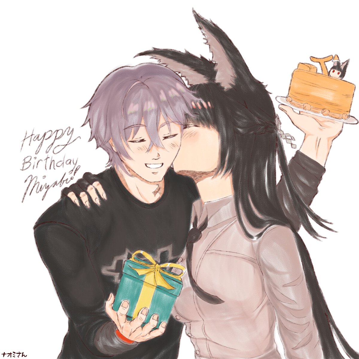 naoshiro0's tweet photo. Catch-up Mimi Bday doodle ft. fiancé 
#Wiseyabi #HoshimiMiyabi #Wise #ZenlessZoneZero https://t.co/Ky0HX9fIa3