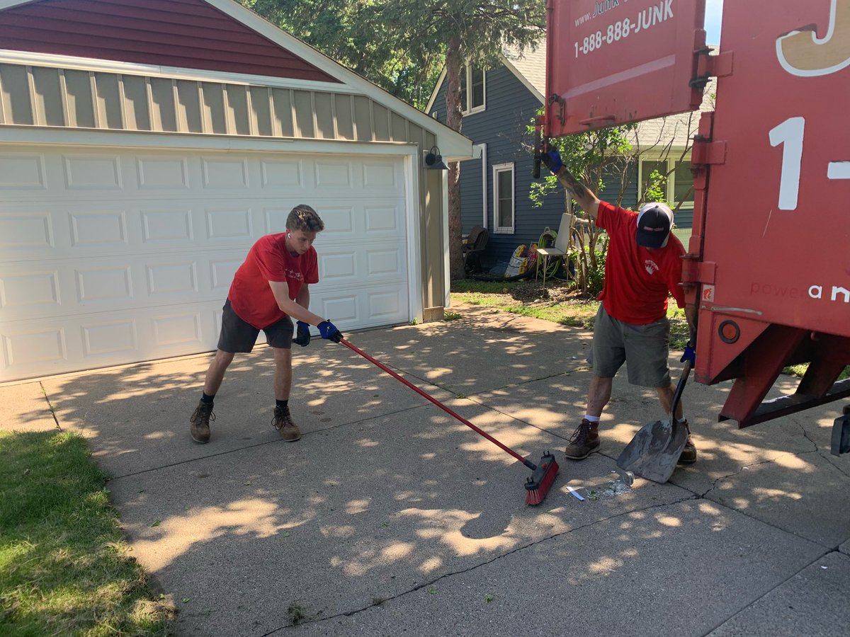 JKStPaulMN's tweet photo. The truck is loaded, but the job isn't done until the cleanup is complete. 🧹
Our team takes pride in leaving every property clean before we head to the next job.
#JunkKingStPaul #JunkRemoval #TwinCities https://t.co/NJoZWkmofd