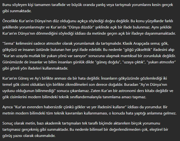 ytomertunca's tweet photo. @Tekyolbilim Buyur kardeşim yazdıklarına karşılık yapay zekanın yanıtı. Köşende ağlamaya devam et. https://t.co/3IUPUGuD4H