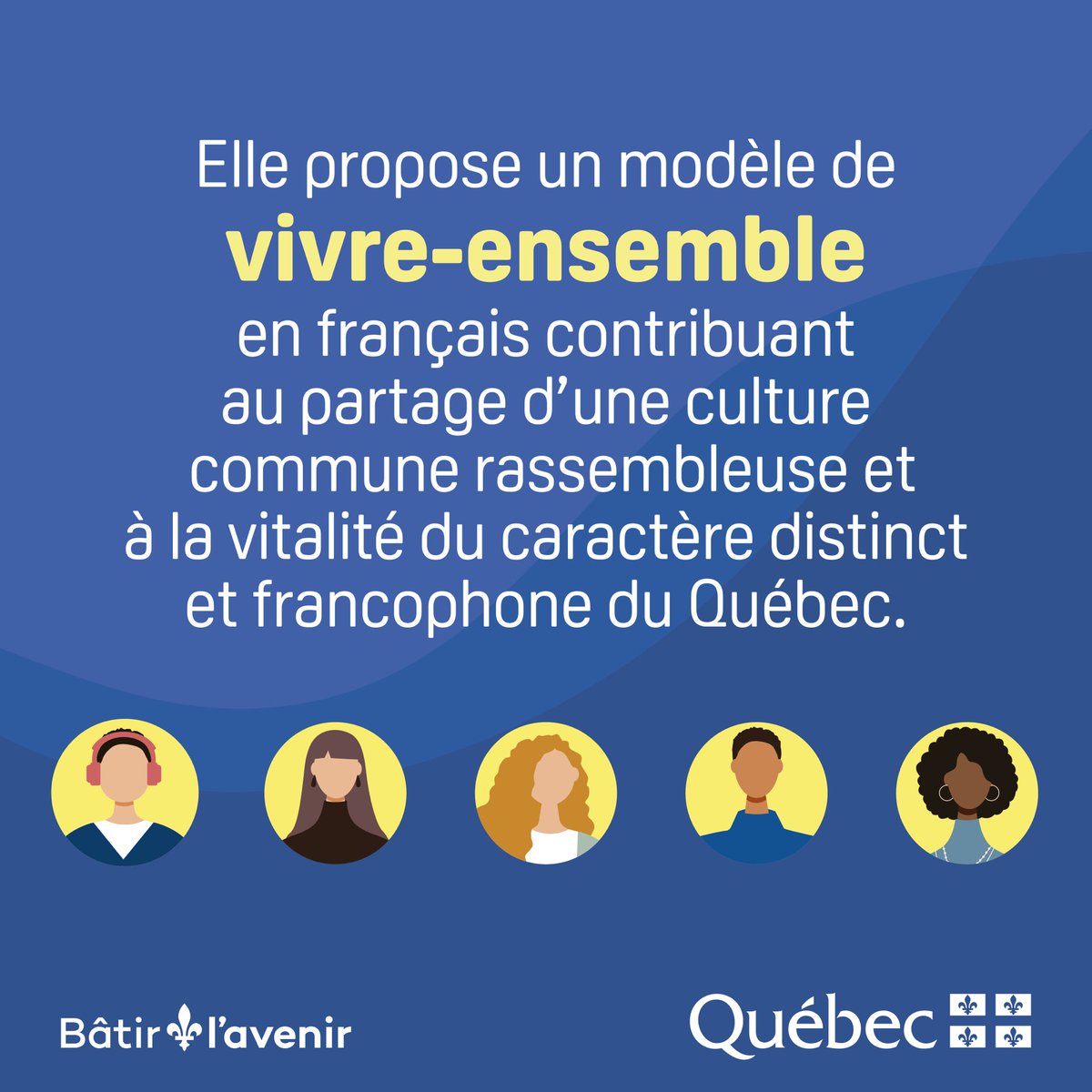jfrobergeQc's tweet photo. Voici la toute première politique gouvernementale sur l'intégration nationale ! Cet important document servira de guide afin de coordonner les efforts de tous les ministères et de tous les organismes (écoles, cégeps, universités, municipalités) dans le but de faire connaître et de partager notre culture commune avec tous ceux qui font le choix de vivre au Québec.
 
Il faut se rappeler qu’en adoptant la loi 84 l’an passé, nous sommes devenus le premier gouvernement à donner au Québec un modèle d’intégration qui lui est propre et distinct du multiculturalisme canadien, l’intégration nationale.
 
La Politique sur l'intégration nationale définit pour la première fois de notre histoire qui nous sommes et comment nous voulons continuer d’évoluer comme nation. Parce que c’est comme ça qu’on vit au Québec, et c’est comme ça qu’on veut continuer à vivre, ensemble.⚜️🤝

https://t.co/U4DWpB1Cq4