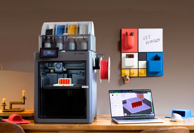 MatterHackers's tweet photo. The Bambu Lab X2D brings true dual-nozzle multi-material printing with a dedicated support nozzle for clean, peelable removal. 65°C active chamber, AI filament monitoring, up to 25-color AMS printing, and 1000 mm/s max speed.

Shop Now → https://t.co/ehqfr0FA3j
#MatterHackers