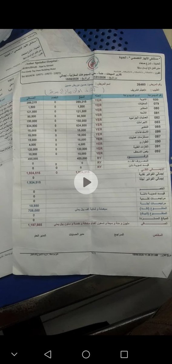 AbwLy89409's tweet photo. اخواني فاعلين الخير الاخ محمود حسين درويش حسين حصل له حادث والان مرقد في العنايه المركزه في مستشفى الانهار في الحديده وتم ايقاف العلاج عليه من قبل المستشفى قد له يومين بدون علاج رغم وجود باص نوها رهن للمستشفى و رفضو صرف العلاج 734441290 https://t.co/cvQpczzwfc