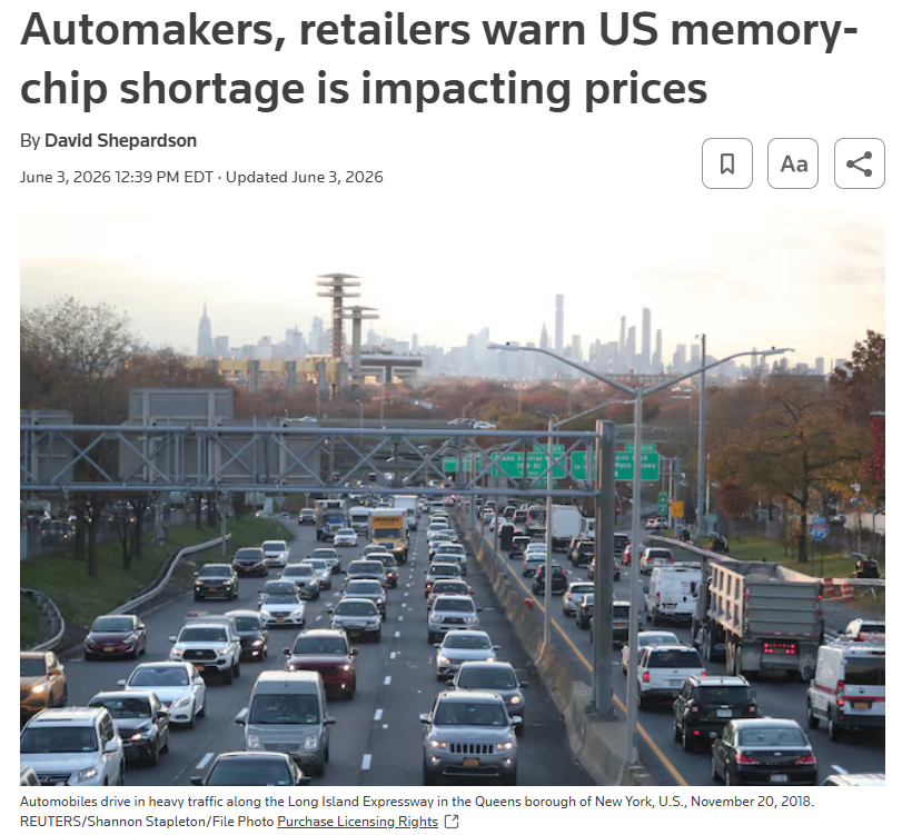 WallStreetMav's tweet photo. Microchips and memory chips are a major factor in consumer prices. Everything from phones to refrigerators to cars to home appliances now have these chips inside of them.

Unfortunately, these chips are also needed in Ai. The Ai boom is causing a chip shortage that is having an impact on many other products.

For example, Micro was a recipient of subsidies via the CHIPS act. They received the taxpayer cash, then they decided to focus on Ai chips instead and sacrificed capacity for other consumer goods, creating a shortage in those sectors.

We can see this trickling into the inflation stats for consumer goods. Is it right for Micron to take subsidies, meant to increase chip capacity for American consumer goods, then have the CEO Sanjay Mehrora shift his focus instead to the Ai market? 

If a company like Micro is going to accept the money from the CHIPS act, it should have been used for the intended purpose.