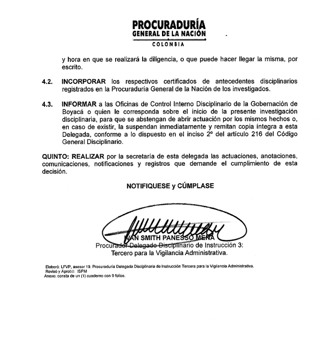 NoticiasRCN's tweet photo. #ATENCIÓN | La Procuraduría abre investigación disciplinaria contra el gobernador de Boyacá, Carlos Amaya, por indebida participación en política. https://t.co/9zFmqBcTB9