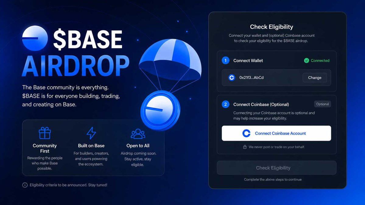 Crypto_Pranjal's tweet photo. If you're eyeing the potential $BASE airdrop and still don't have a Coinbase account, I'd probably create one now.

Not saying it'll be required, but it'll save you from the "I should've done this earlier" feeling if Coinbase ends up being part of the criteria.

And if Coinbase ends up not mattering at all? Well, you lost nothing. No deposit needed.

Just create an account and complete the KYC. It's free and only takes a few minutes.

👉🏻 https://t.co/PObnKTUew4

Disclaimer: This is a demo screenshot and does not represent an official interface.
