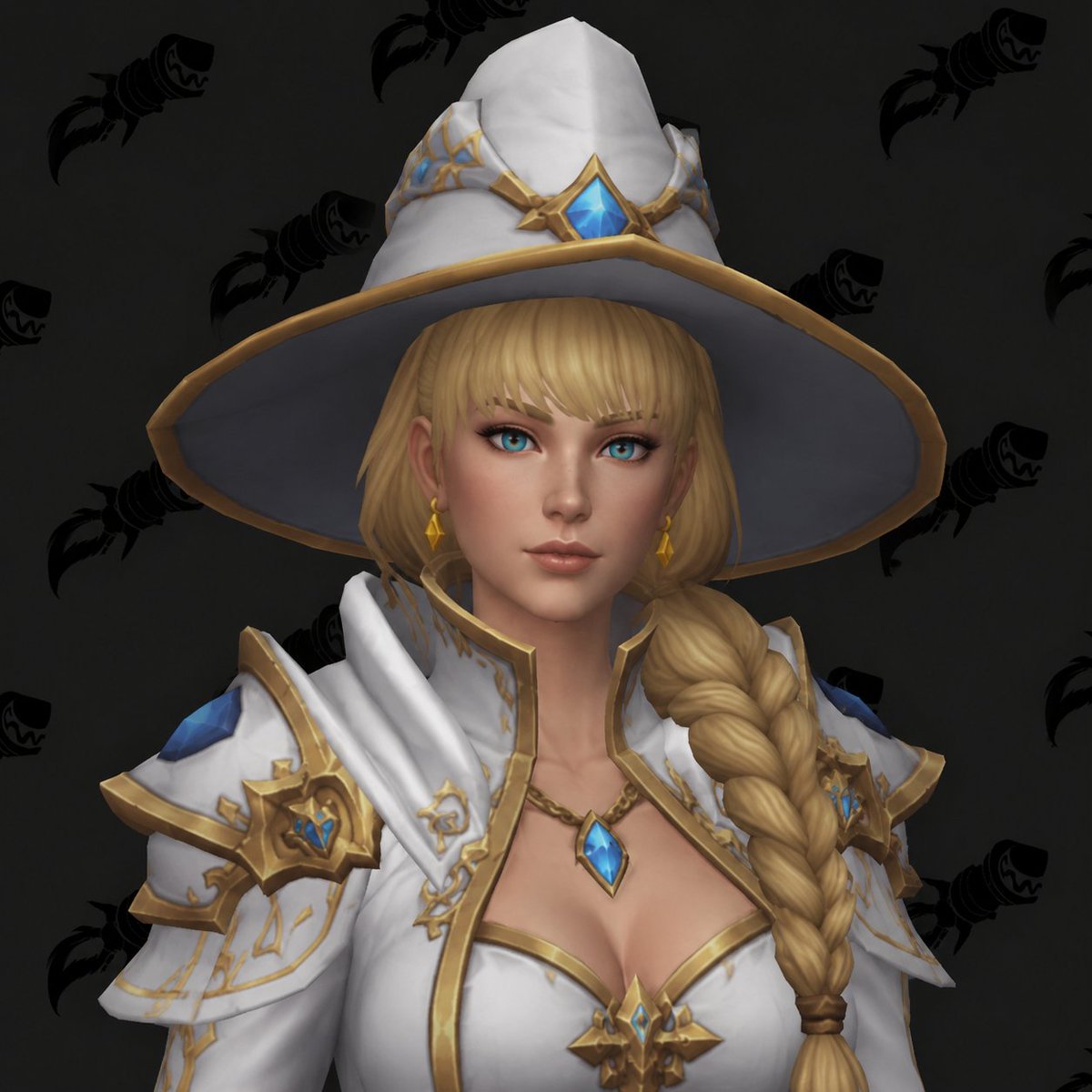 Wowrevampai's tweet photo. Finally, a hair-visible hat is coming out 12.1 holloween, and it's not even small or tiny one,  THE proper one.

human female revamp concept and outfit
#worldofwarcraft #aiart https://t.co/nojXlj3W9M