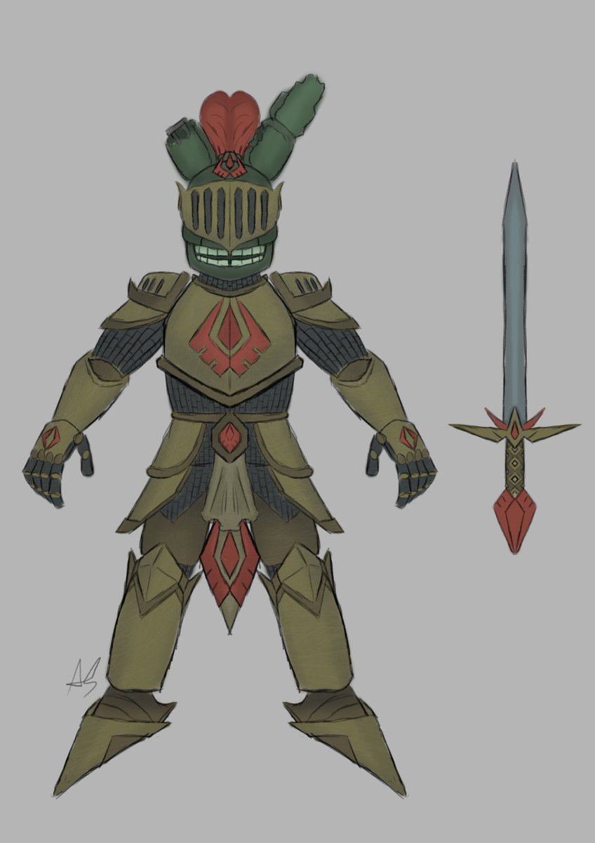 aslegger's tweet photo. Knight Springtrap skin concept for #bitebynight https://t.co/zdJMy6KxZU