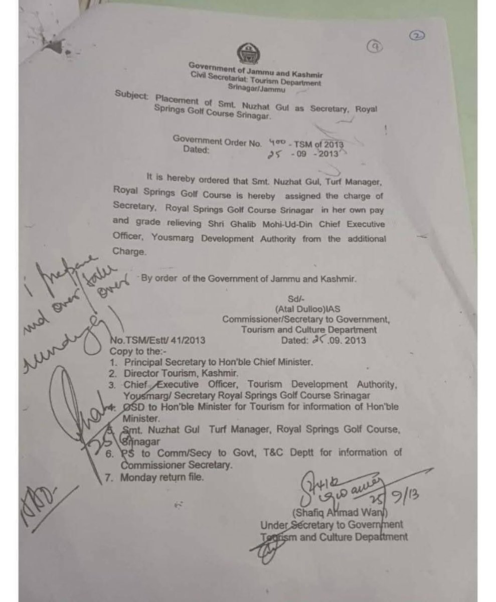 JoginderTh's tweet photo. On one hand, employees like @nuzhatjehangir are climbing the ladders like this: 

- Appointed as Ad hoc employee on 06.06.2002 at Rs. 6000 per month 

- Regularised within one year with a newly created post on 27-01-2004 

- Assigned the charge of Secretary within 10 years on 25-09-2013 

- Posted as Secretary, @JKSportsCouncil on 30-01-2021 .

And the other hand,

Government has failed to publish a report of the Committee which was established in 2025 Budget session by @OmarAbdullah to see how our Daily wagers, Ad Hoc and Casual workers will be regularised after giving decades of their life and blood while working with the departments like Jal Shakti (PHE) and PDD, Forest (Social Forestry), Health, SPOs etc. still waiting and hoping for a good decision. 

@CM_JnK @OfficeOfLGJandK