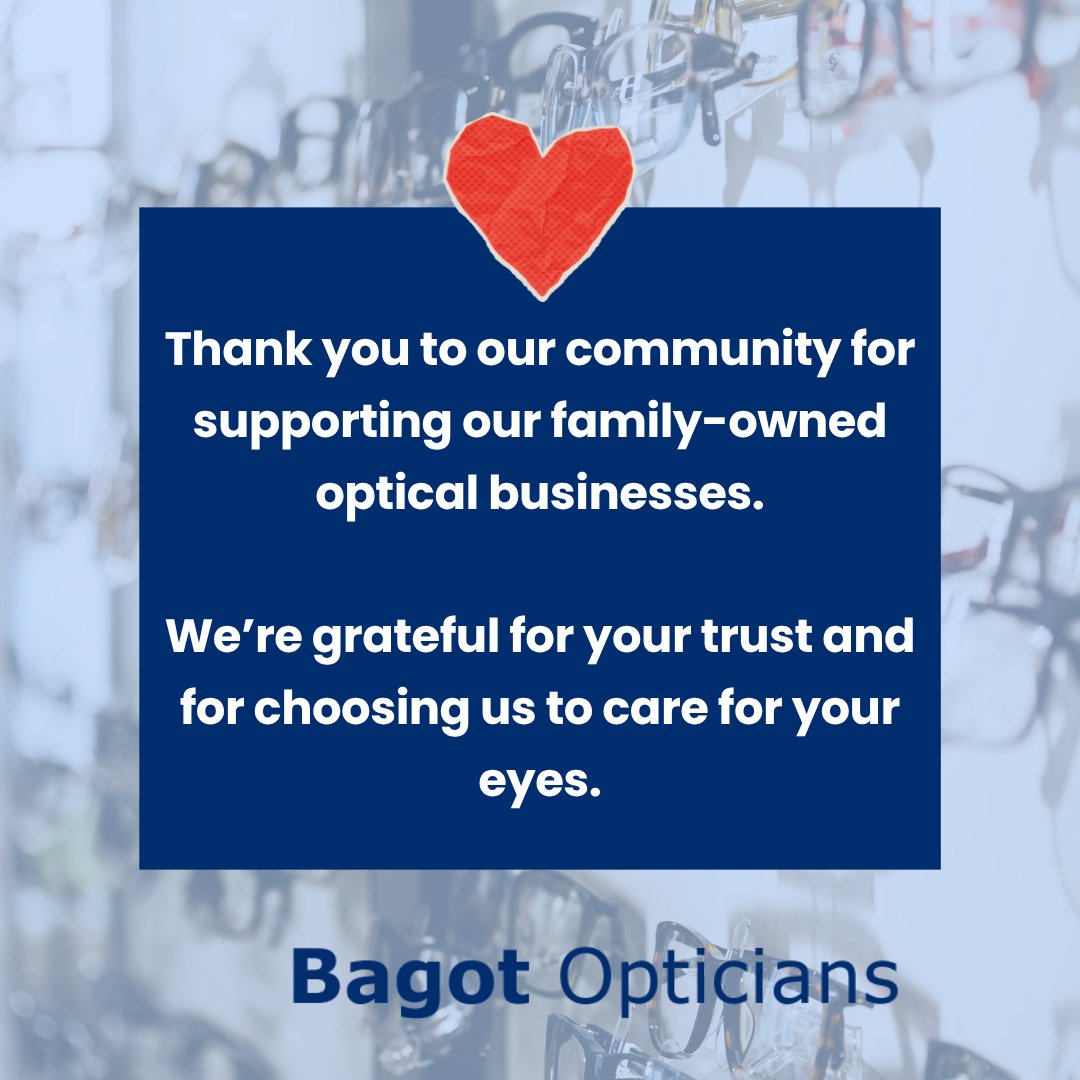 BagotOpticians's tweet photo. More than 40 years on, we’re proud to remain a family-run business, caring for patients across Penrith, Kendal, Grange and Windermere.

Thank you to our loyal patients and communities for your continued trust and support. We’re grateful you’re part of our optical story. https://t.co/hXFnwXcWI6