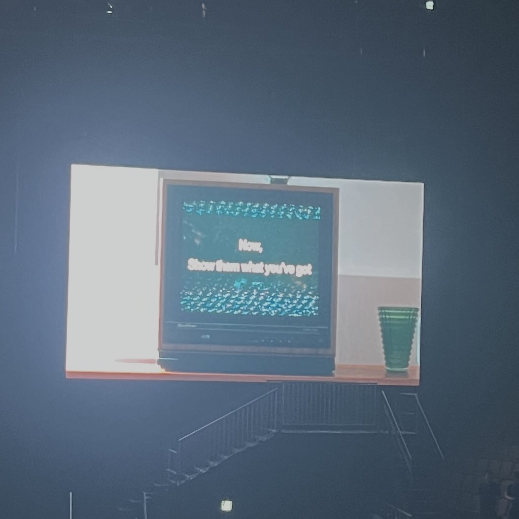 fanalidei's tweet photo. is anyone talking about this line from one of the and2ble vcrs? because my section gasped when we saw thissss https://t.co/QHMaSkQKPv