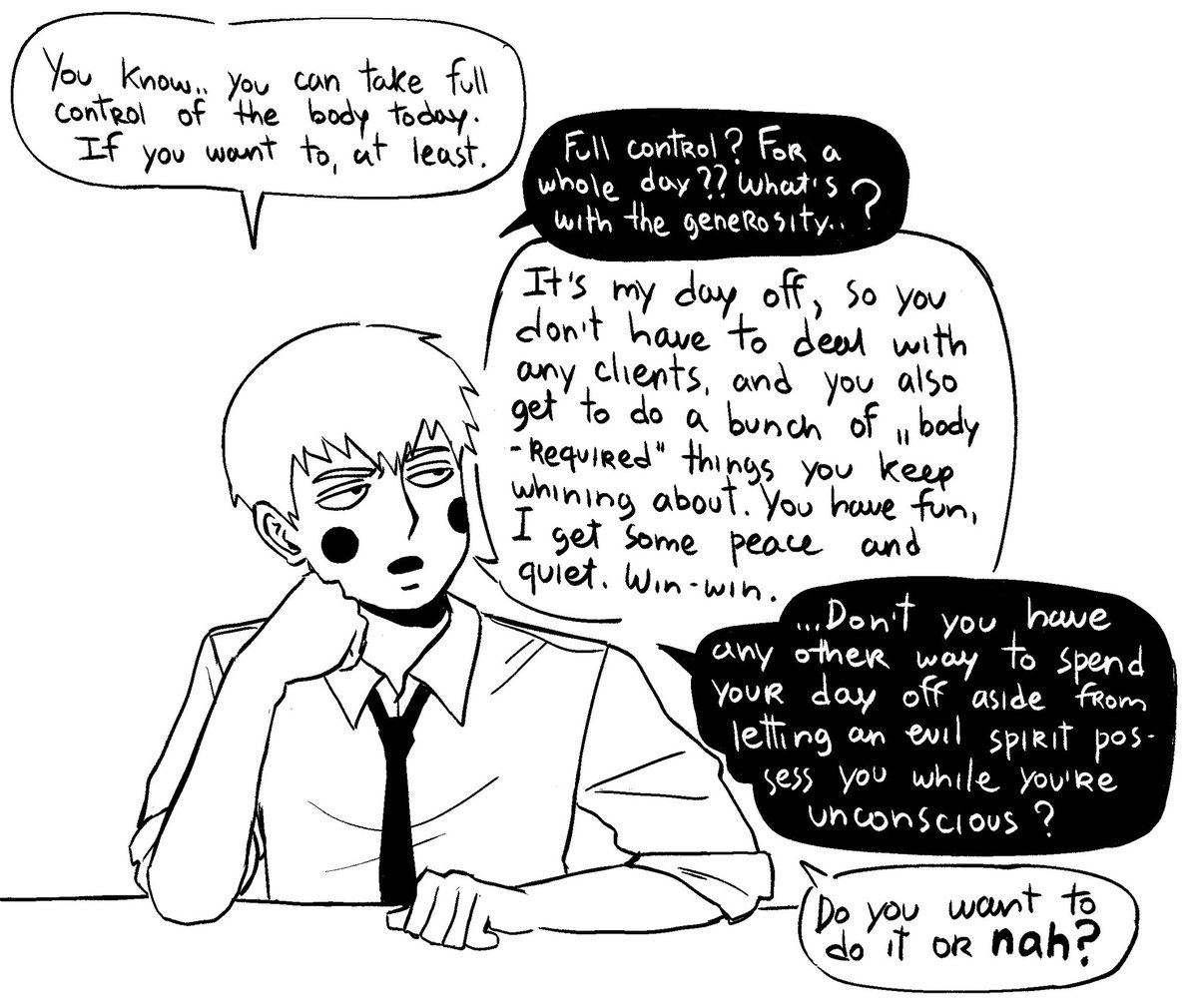 waywoodceo's tweet photo. ekurei feat my half-assed artstyle imitation #mp100 https://t.co/chd7qIoUFj