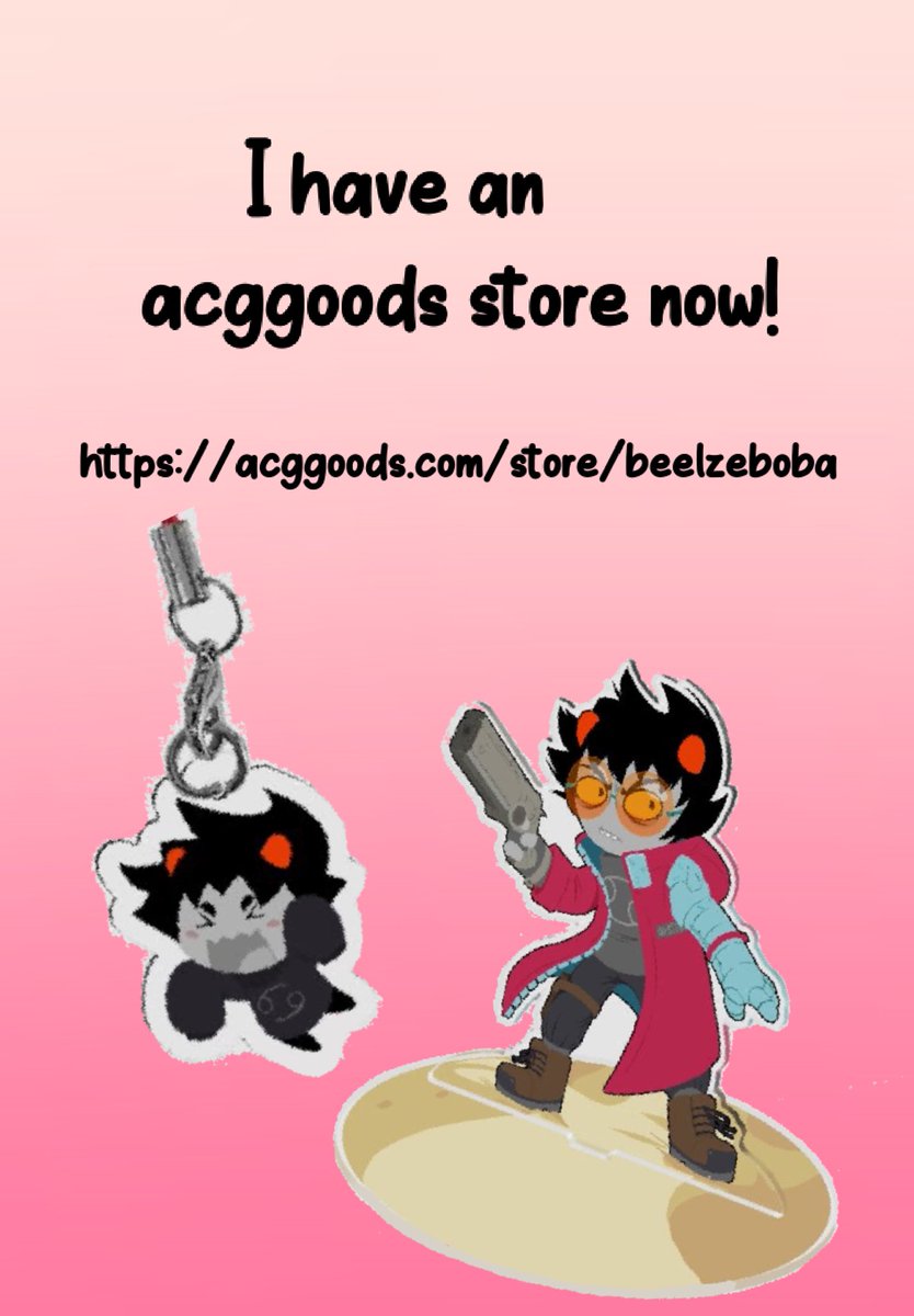 Beelzebubble2's tweet photo. I’ve got an Acggoods store now! Primarily gonna be for Homestuck stuck https://t.co/Ko1zQ9OiNU
