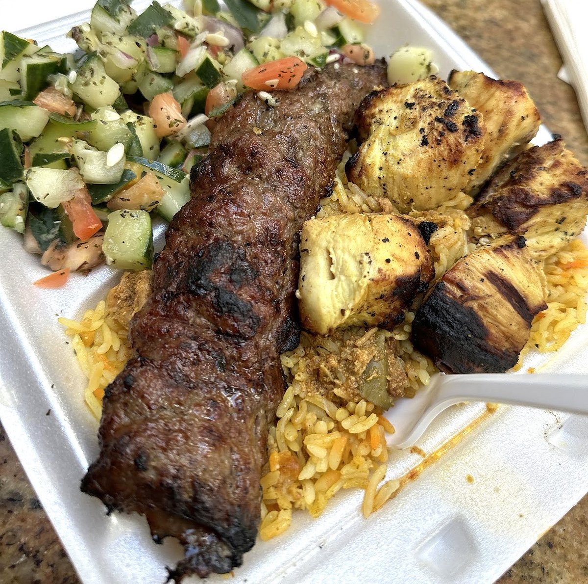KabobiRaleigh's tweet photo. 👔 Celebrate #FathersDay at Kabobi! Taking a break from shopping at #CrabtreeMall? Enjoy Chicken Kabobs, Koobideh, Lamb Shank, wraps, Falafel &amp; Baklava with Dad. 
https://t.co/SEukxM9VGZ

#HappyFathersDay #Restaurant #Mediterranean #RaleighEats #Delivery #Dinein #RaleighNC https://t.co/FKZoXP9TI0