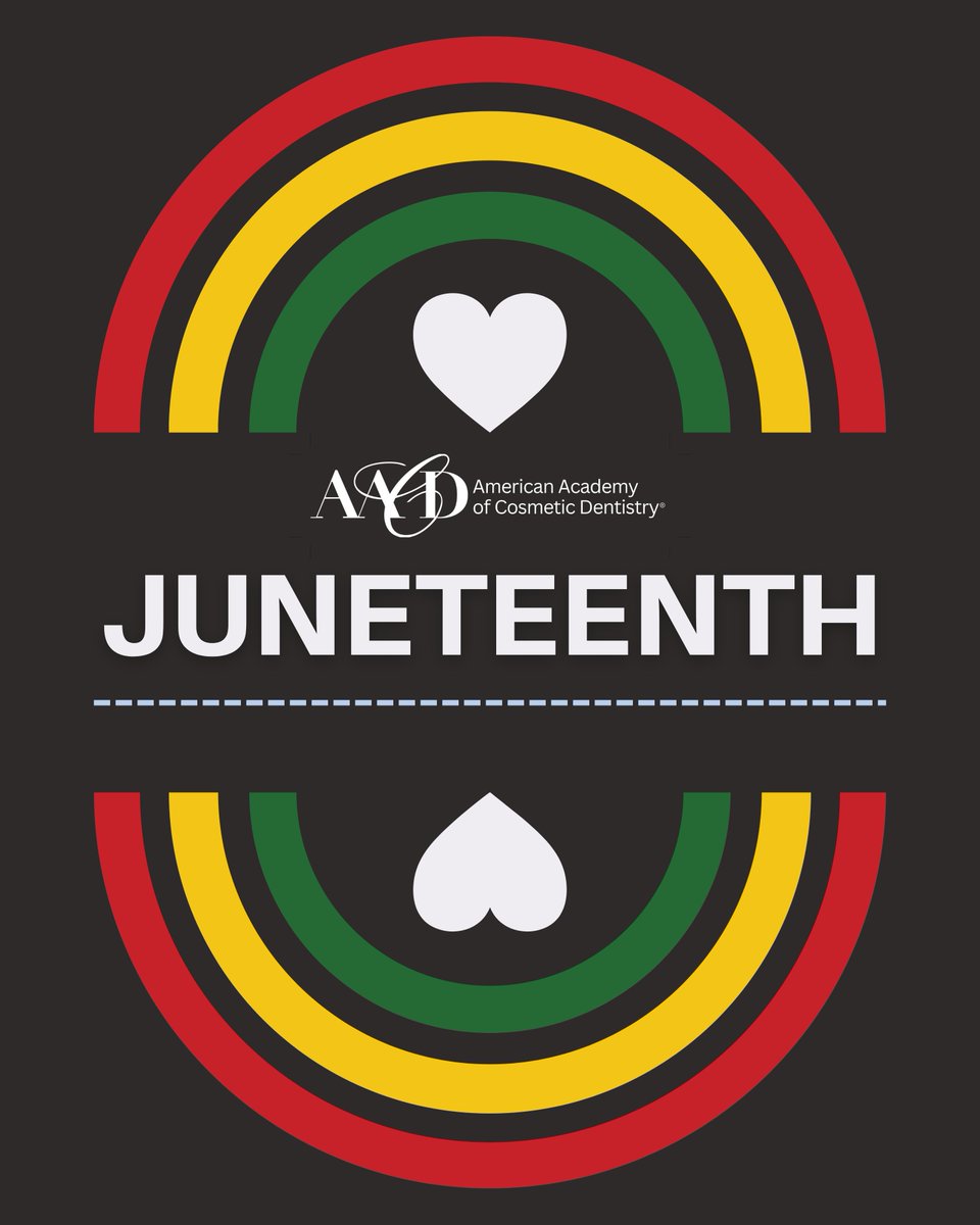 TheAACD's tweet photo. Today, AACD recognizes Juneteenth, a day of freedom, reflection, and celebration.
 
May today be an opportunity to reflect, learn, and celebrate progress while recognizing the work still ahead. https://t.co/w0cdS15oxC