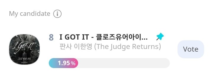 CYEVOTINGTEAM's tweet photo. 📢 DAILY VOTING REMINDER

Don’t forget to cast your vote for CLOSE YOUR EYES on IDOL CHAMP app for The 21th SDA!

★ OUTSTANDING KOREAN DRAMA O.S.T
Current Rank: #8
🔗: https://t.co/TQ208Y4RFO
⏳️: ~ 14 July 2026, 23.59 (KST)
🗳: 20 🩷

Every votes matters, so let’s do our best and show our strength 🌟

#CLOSEYOUREYES #클로즈유어아이즈