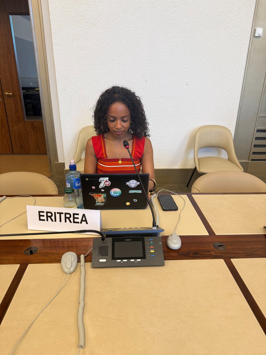 EritreaUNGeneva's tweet photo. The Permanent Mission of #Eritrea to the UN was honored to host three trainees during the first week of the 62nd session of the Human Rights Council.

They delivered statements on behalf of Eritrea, engaged in negotiations, and participated in side events throughout the session.

We wish them every success in their future endeavors and look forward to welcoming them again in multilateral fora.