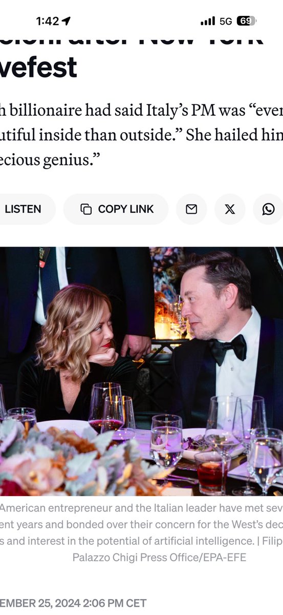 DawnCt's tweet photo. @EdKrassen She’s just upset that Elon isn’t there. https://t.co/iQgJ5PkOGz