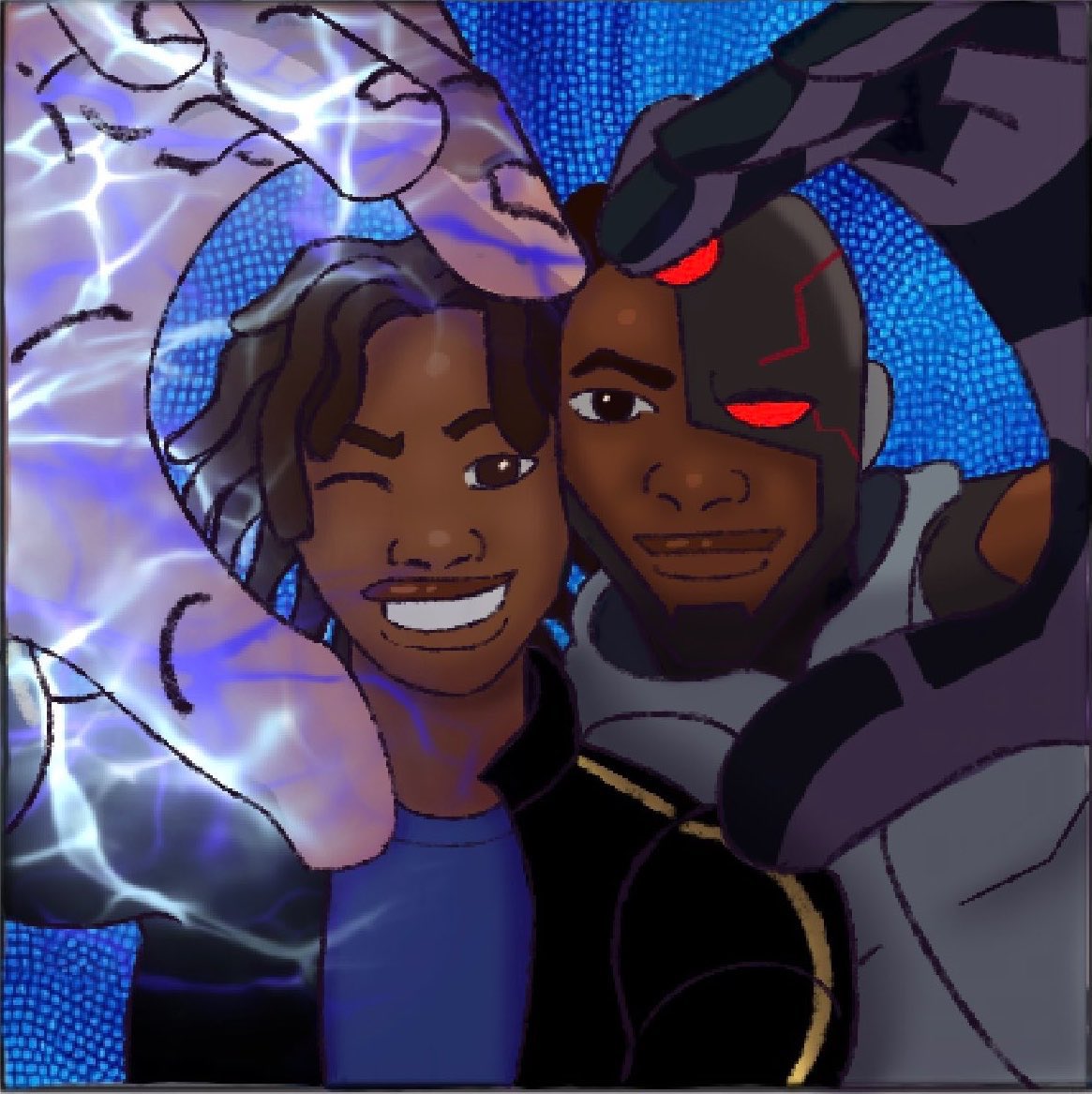 xwomanstorm's tweet photo. Shoutout to my black American ships and OCs! HAPPY #Juneteenth #roboticshock #sunnybee #flowerbyte https://t.co/sfQOipNQ3k