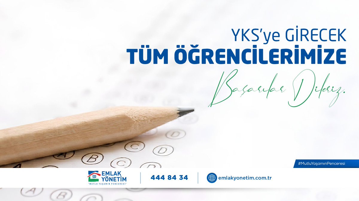 EmlakYonetim's tweet photo. 🎓 YKS’ye Girecek Tüm Öğrencilerimize Başarılar Dileriz

Geleceğe emin adımlarla yürümek için emek veren, hayallerine ulaşmak adına azimle çalışan tüm öğrencilerimize YKS’de başarılar diliyoruz. 🌟

#YKS2026 #Başarılar #EmlakYönetim #MutluYaşamınPenceresi #DünyaBizeEmanet 🌍 https://t.co/2PF7mcxzJ3