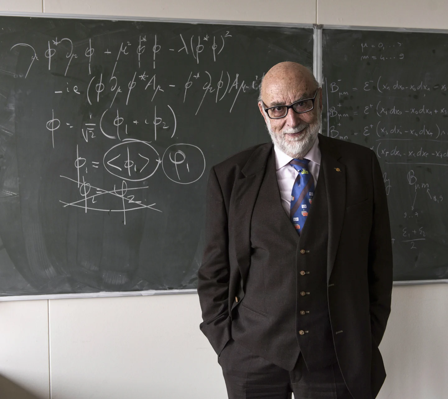 François Englert during a visit to CERN in 2014 (Image: CERN)